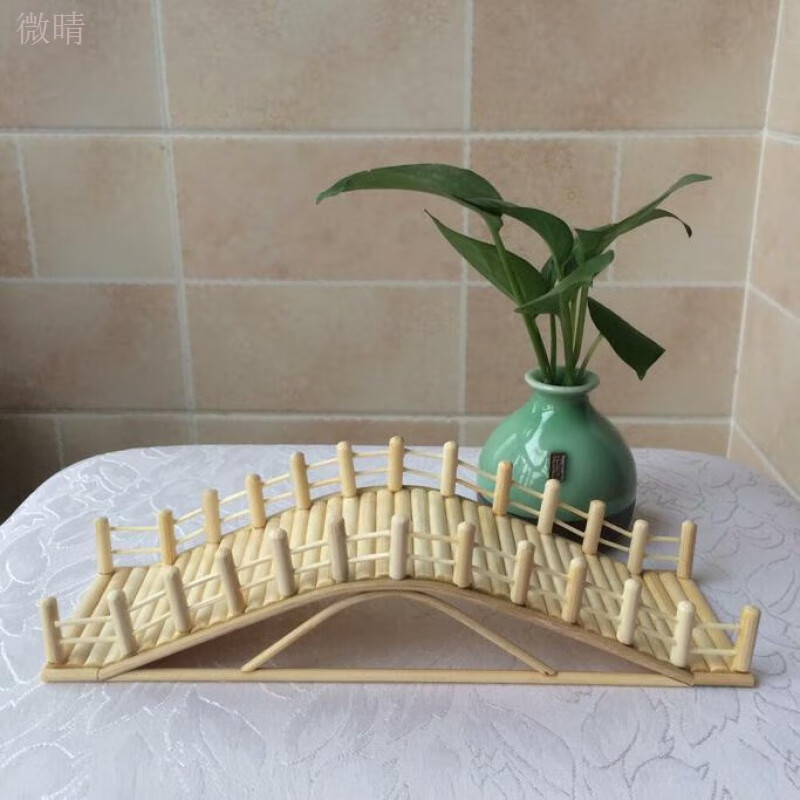 天颛牙签桥材料包一次性筷子手工制作拱桥工艺品diy小桥模型竹签
