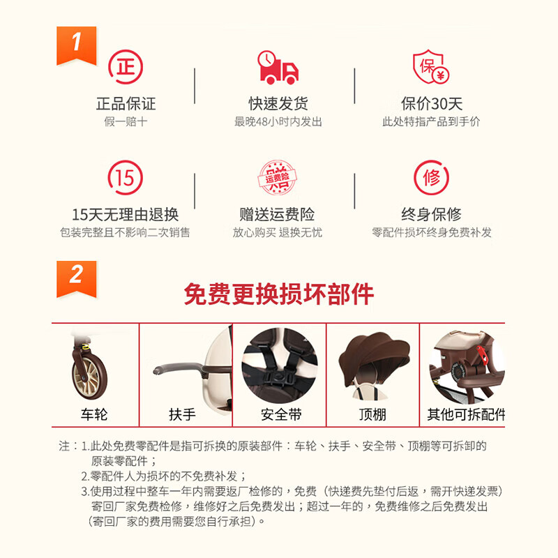 宝宝好A12婴儿车0-3岁用折叠可坐可躺带减震轻便口袋双向婴儿推车Max A12月光岩石|双向推行+MAX大轮+豪华礼包