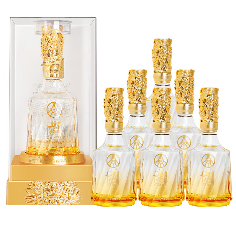 兴隆宜宾五粮液股份有限公司出品 兴隆水晶至尊（金） 52度浓香型白酒 52度 500mL 6瓶 整箱装