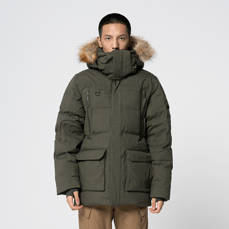 迪卡侬(decathlon)服男户外极地秋冬长款加厚棉服防寒外套女odt2