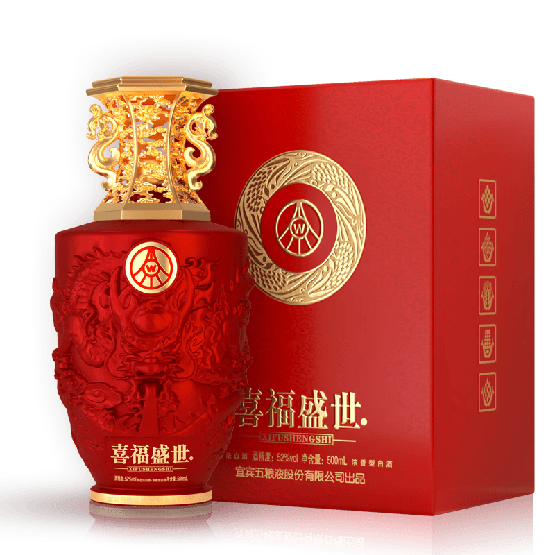 wuliangye/����Һ ϲ��ʢ���������� 52�� Ũ���� 500ml 1ƿ 68Ԫ