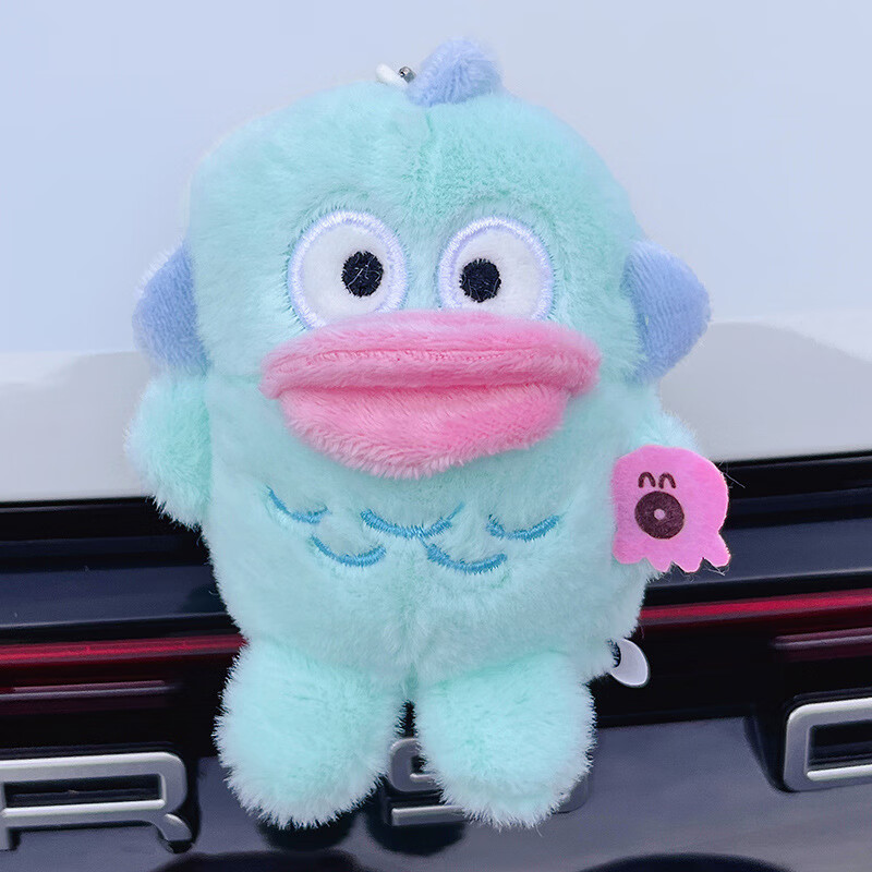 挂件玩偶可爱卡通网红后备箱车外尾挂饰摩托车装饰品公仔 大号蓝丑鱼