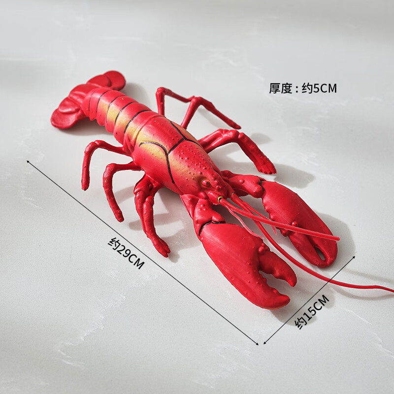 SKIDS地中海風(fēng)格海鮮模型仿真龍蝦螃蟹假大小閘蟹店面裝飾餐廳掛件擺件 小號(hào)龍蝦