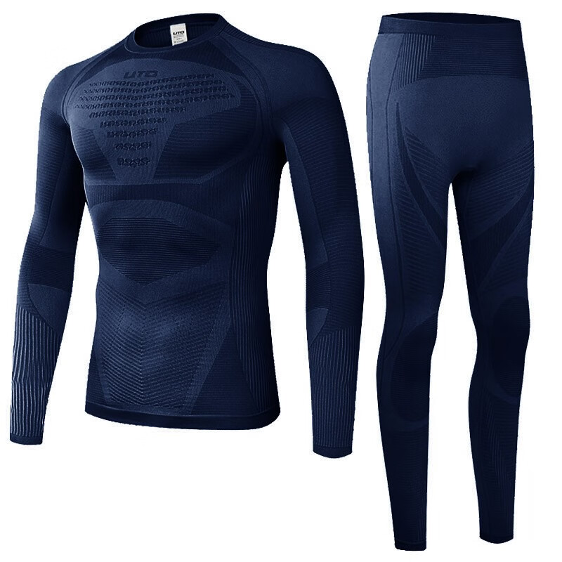 悠途（UTO）悠途 户外运动滑雪速干衣男女保暖套装徒步骑行透气排汗功能内衣 男款藏青色全域款 XL