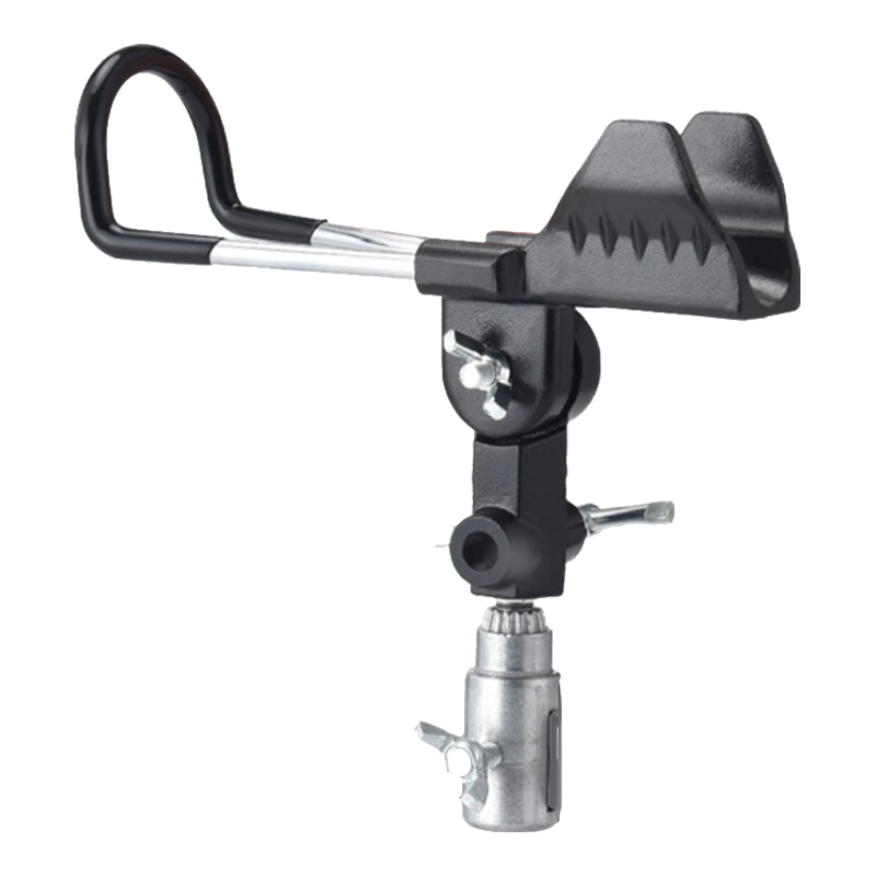 朝宇橋釣支架筏竿炮臺支架手桿手竿魚竿炮臺架桿橋上船釣欄桿釣魚支架 0.01m 移動萬向單架頭【帶滑扣】