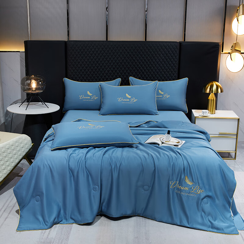 北极绒家纺夏凉被三四件套冰丝夏被空调被床单夏天薄款被子夏季学生