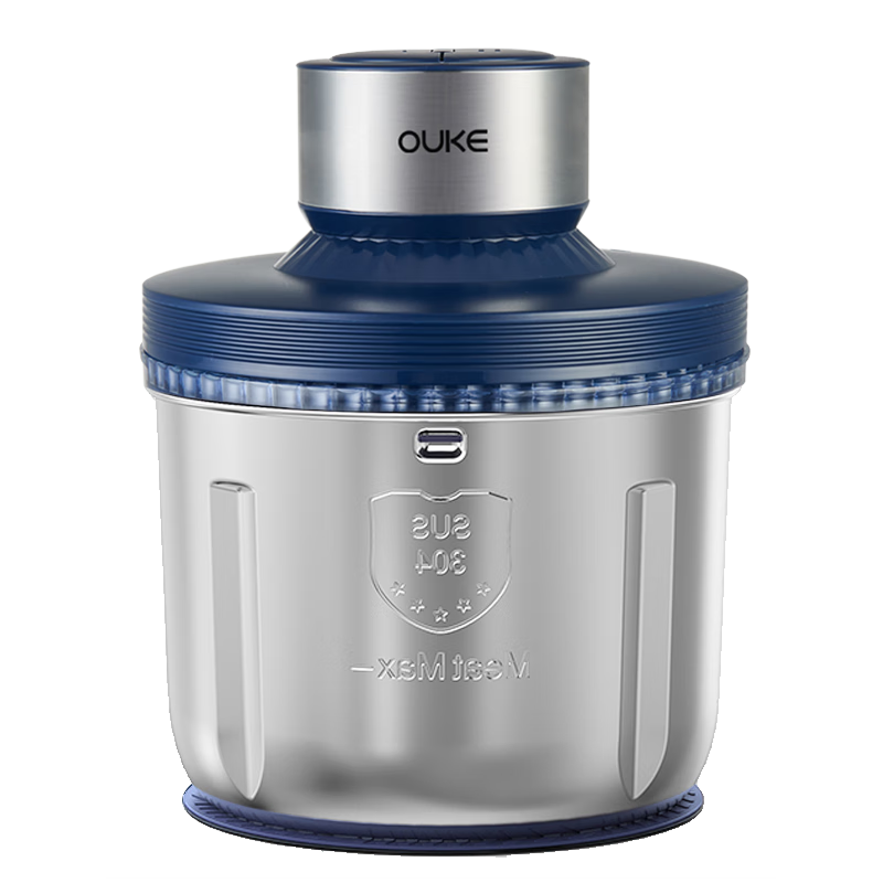 歐科（OUKE）絞肉機家用2升電動(dòng)304不銹鋼碗加厚多功能小型打肉餡切碎機攪拌蒜泥蓉料理機OK7077S 藍色 標準配置【1個(gè)刀+1個(gè)不銹鋼碗含蓋】