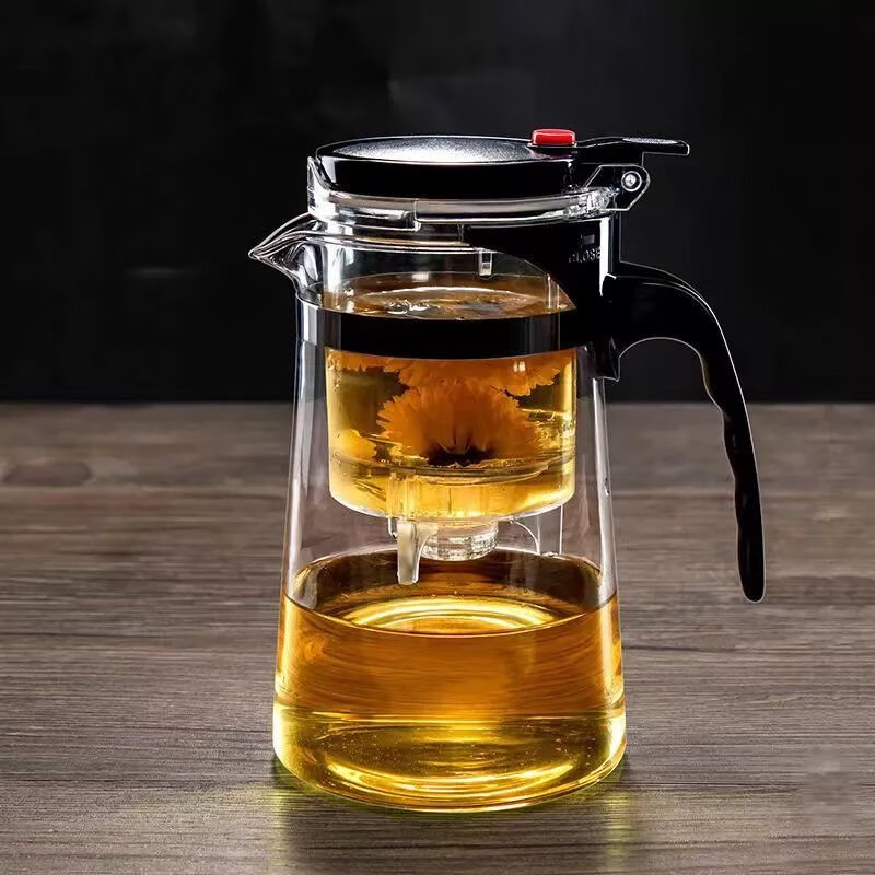 现发】茶壶玻璃飘逸杯泡茶壶耐高温水壶壶茶水分离泡茶500ml泡