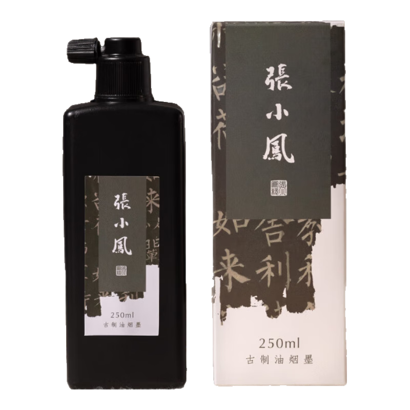 張小鳳 墨汁文房四寶金墨毛筆斗筆寫對聯(lián)墨紙硯墨水書法國畫練習(xí)宣紙練字專用墨水 【古制油煙墨汁500g】