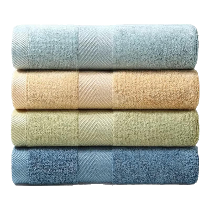 潔麗雅2條裝 A類竹纖維毛巾洗臉非純棉家用男士成人女吸水不易掉毛洗澡 深藍+黃色【取材天然 柔軟涼感】