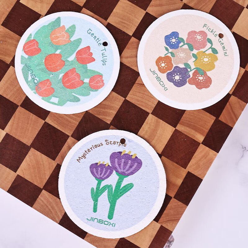 晨童晨童洗碗海绵木浆棉百洁布厨房刷锅洗碗洗碗布洗碗刷不沾油 木浆棉抹布 10片