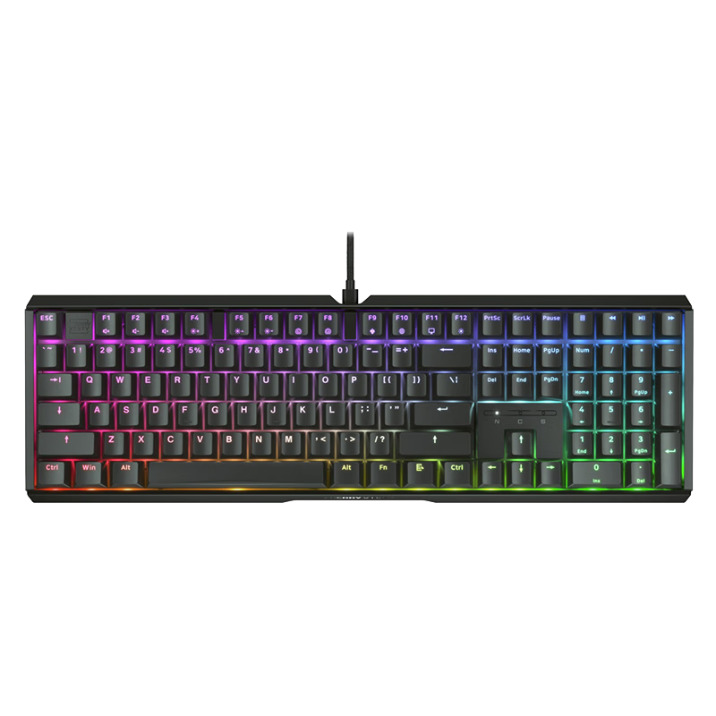 CHERRY樱桃MX3.1 有线机械键盘游戏电竞办公108键MX2A轴 笔记本电脑外接全尺寸樱桃键盘 MX3.1 黑色RGB 红轴