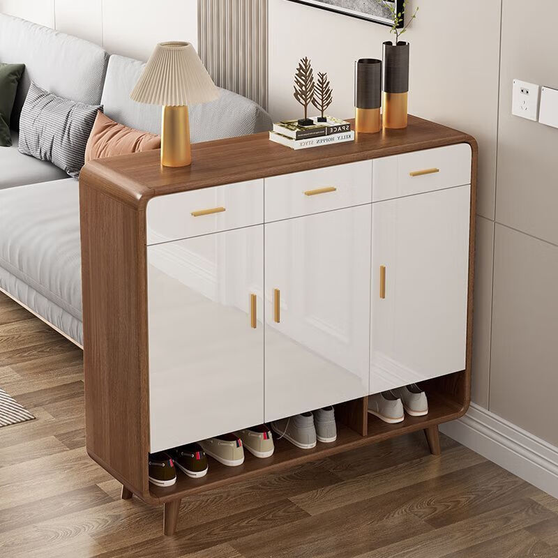 罗籍莫2023新款入户门鞋柜玄关家用l型隔断柜中式轻奢双面鞋柜入门