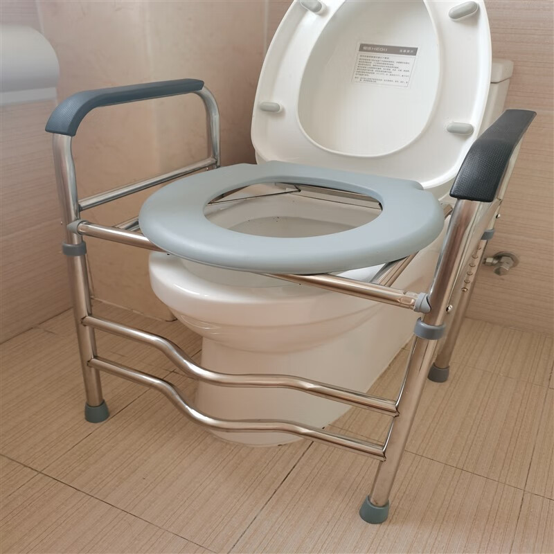 澳颜莱马桶支架老年人 老人马桶扶手不锈钢坐便架子移动马桶增高升高
