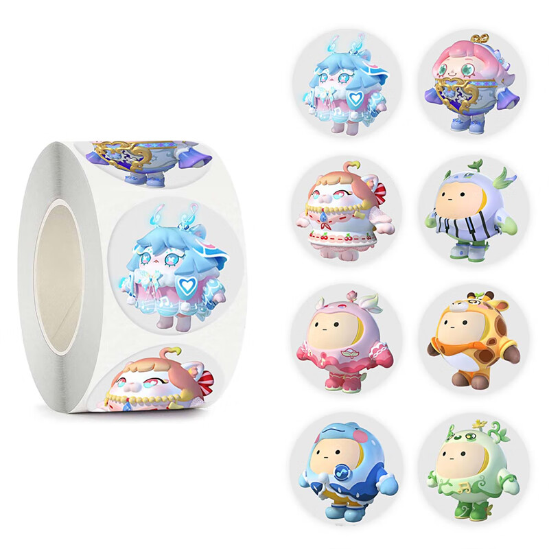 哈梵游500贴/卷蛋仔派对新皮肤贴纸儿童卡通小女孩玩具手帐装饰标签