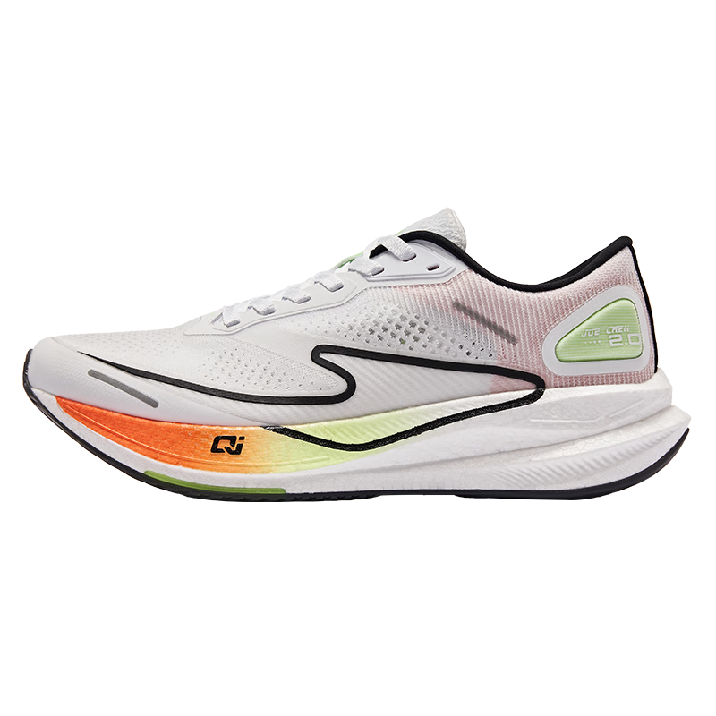 鸿星尔克绝尘2.0专业马拉松竞速跑步鞋春季回弹缓震训练跑鞋运动鞋男鞋 天鹅 尔克白/荧光能量绿(男) 42