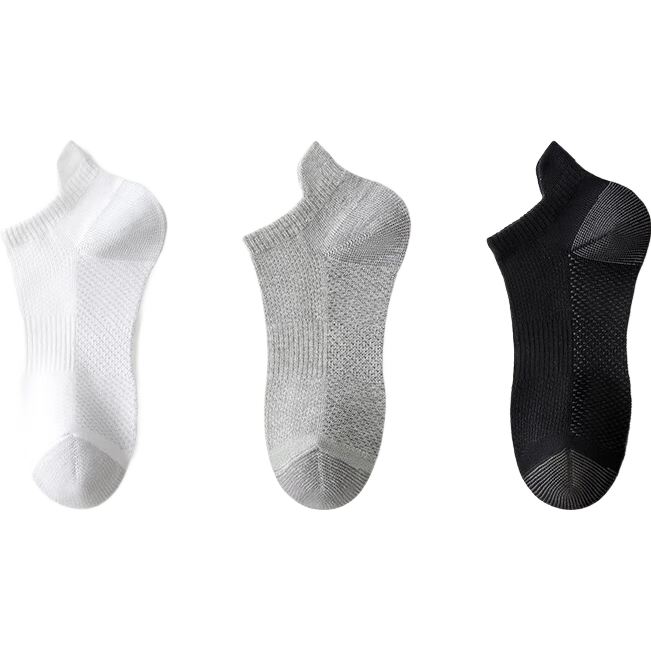 京东京造【coolmax】3双男士袜子男新疆棉防臭抑菌吸汗休闲短袜运动棉袜
