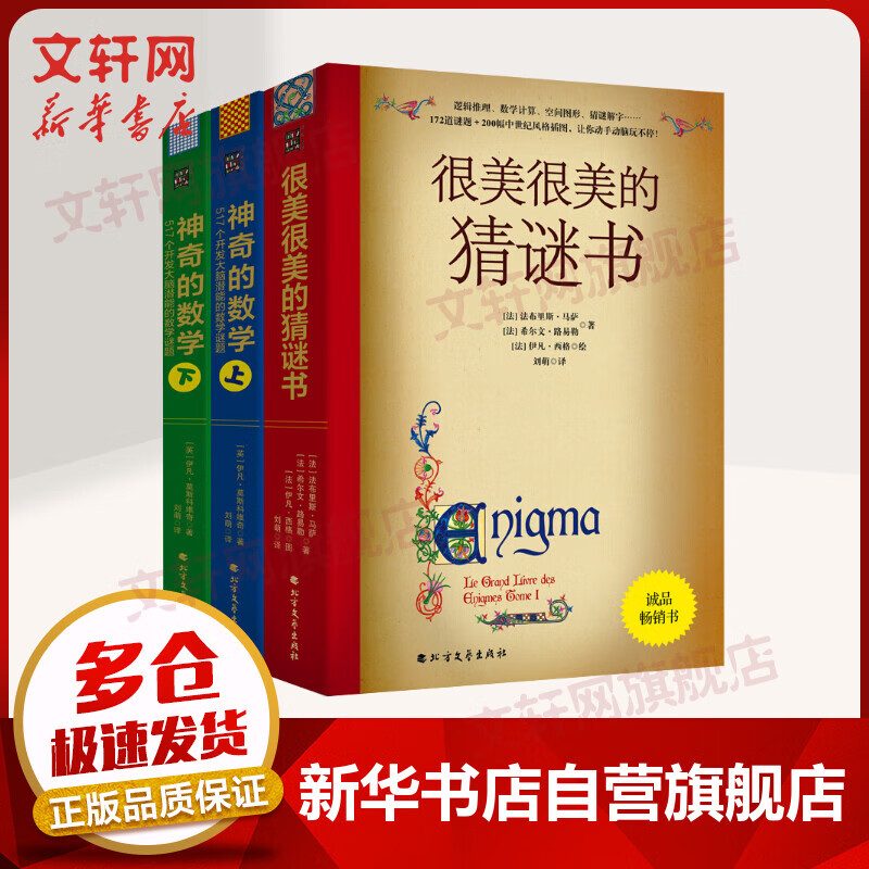很美很美的猜谜书 神奇的数学上下册 数字猜谜游戏书系列全3册 升级版