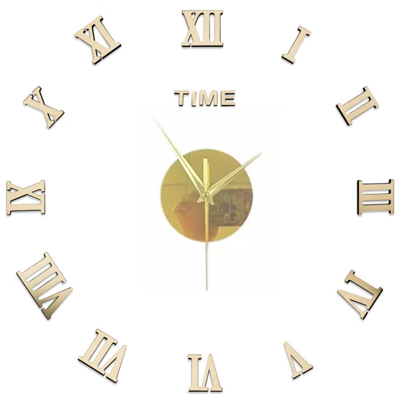 依诺佩立体罗马数字大号挂钟创意客厅卧室时钟现代简约墙贴挂钟钟表