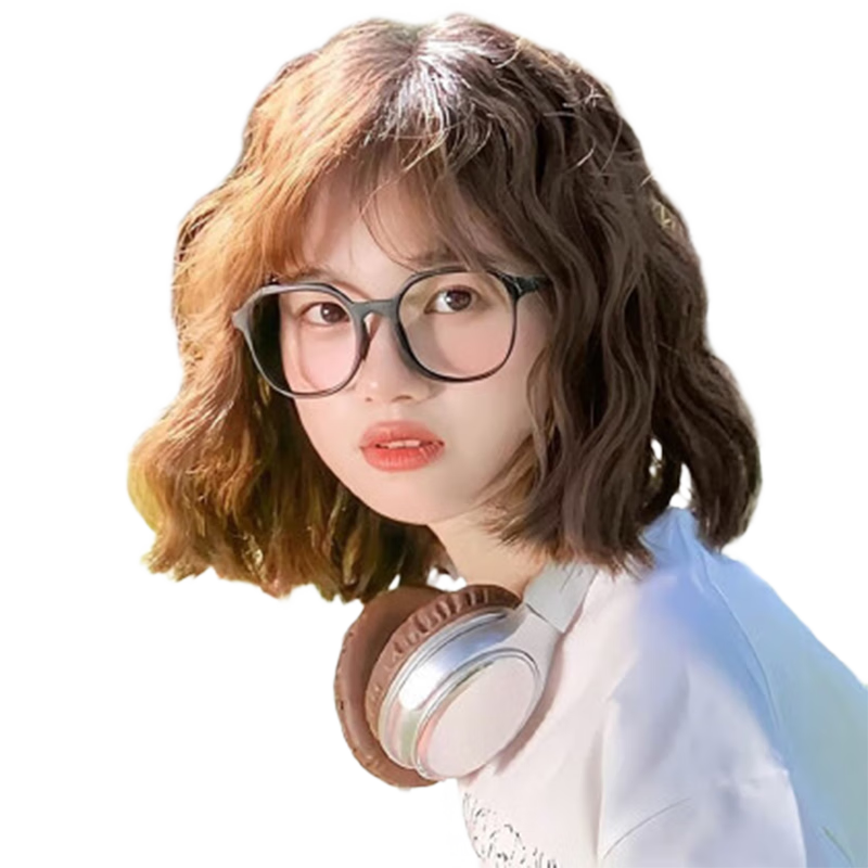 千絲雅假發(fā)短發(fā)女羊毛卷仿真發(fā)自然全頭套時(shí)尚蓬松透氣波波頭整頂假發(fā)套 慵懶短卷發(fā) 【奶茶色】 短發(fā) 30cm