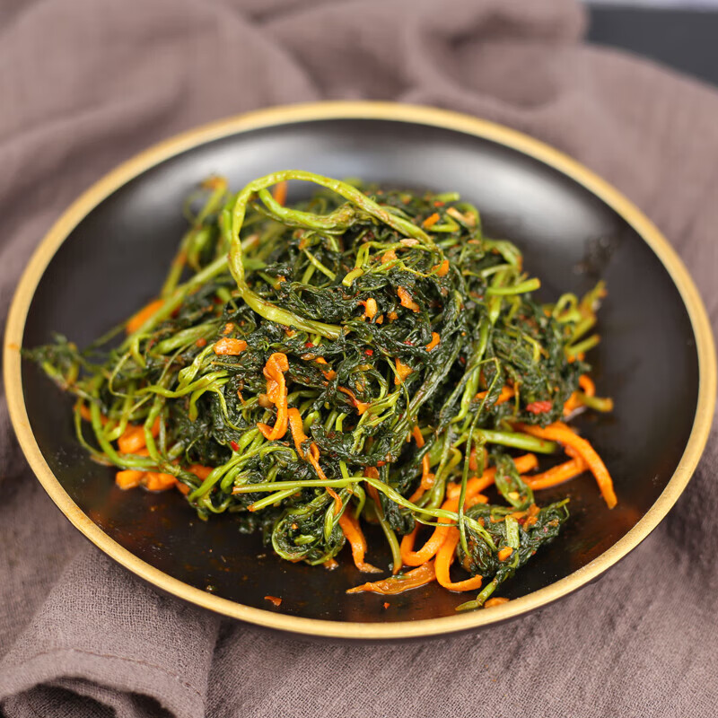 虎钢馋东北特产美食延边朝鲜族咸菜腌制泡菜拌樱菜英菜500g一斤