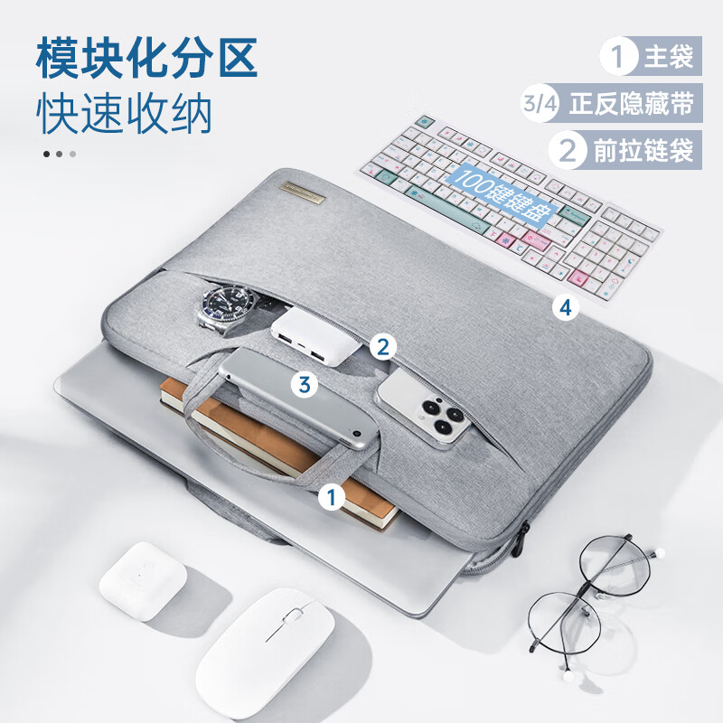 VICTORIATOURIST电脑包手提笔记本包14英寸内胆包苹果华为联想小新保护套公文包