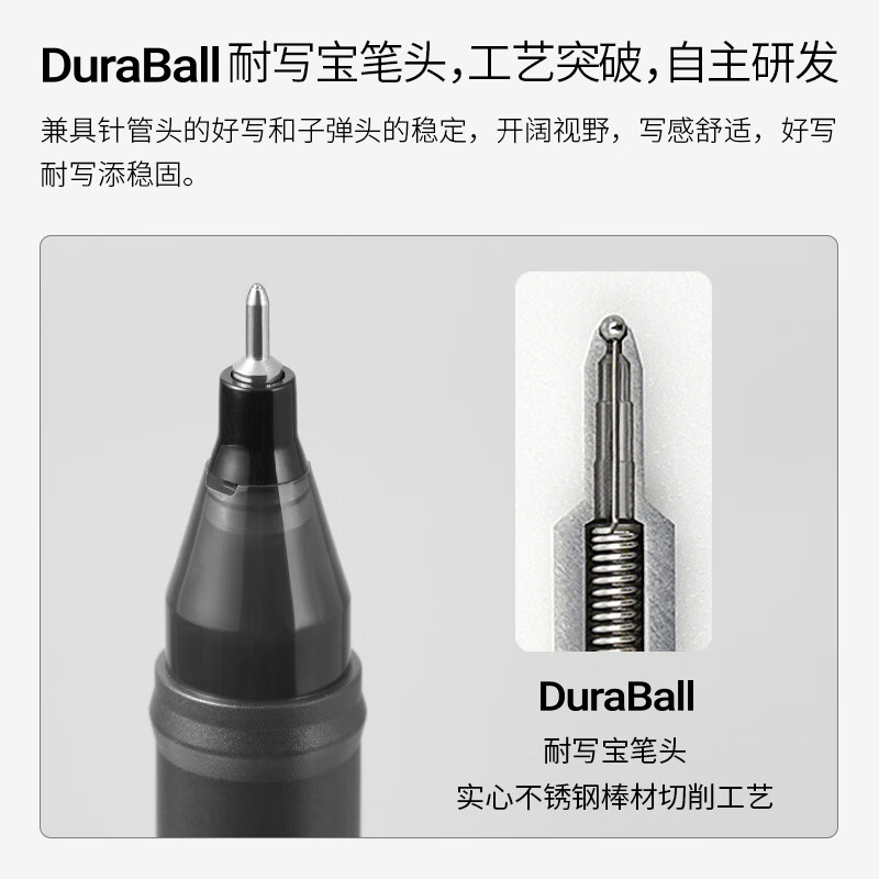 KACO 不错中性笔套装0.5黑芯7支装 书源菁点凯宝珍宝得宝K7爱心字母笔组合学生考试刷题笔记文具 不错炫黑【6支】