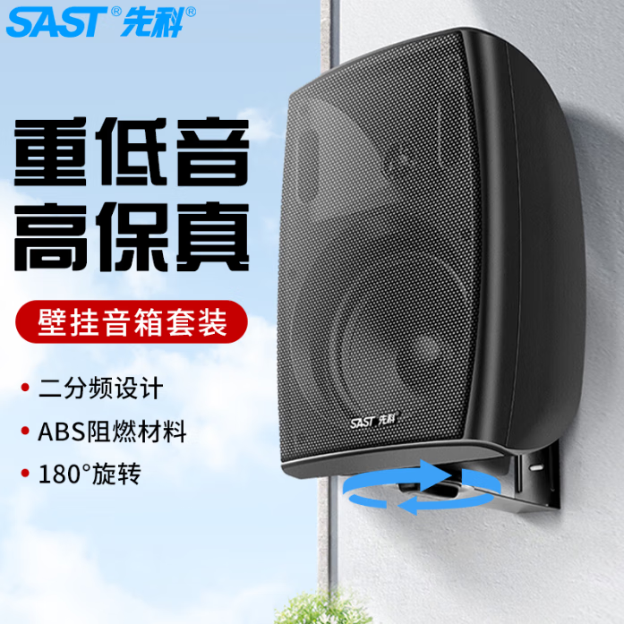 先科（SAST）P40 壁挂式音响音箱喇叭 店铺商用超市会议舞蹈室家用餐厅广播背景音乐 4英寸-40W怎么看?