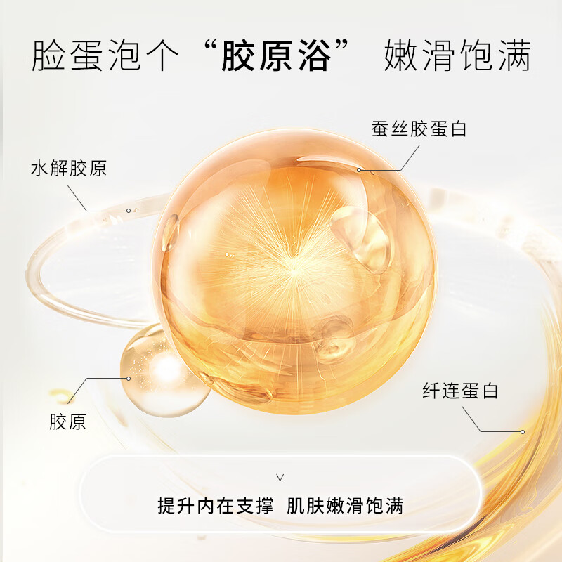 圣雪兰肌肽胶原蛋白面膜女涂抹 保湿补水提拉紧致抗皱 3瓶装