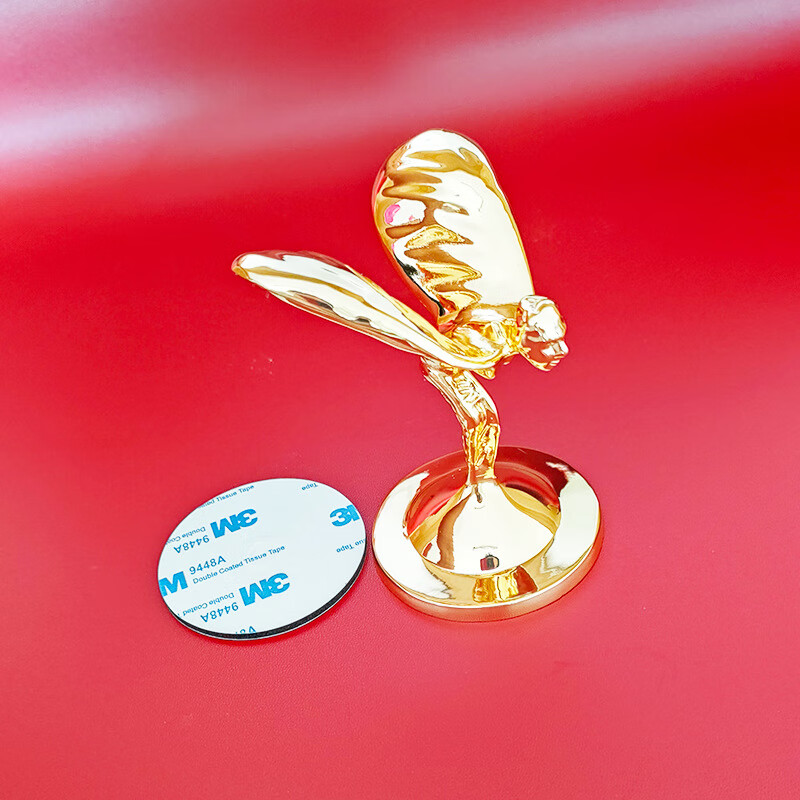 康赟车头立标小金人车标汽车中网标老爷车锌合金飞天女神立标 金色贴