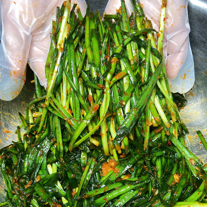 hywlkj江西农家自制腌韭菜香辣小吃下饭菜泡菜咸菜酱菜辣椒酱即食400