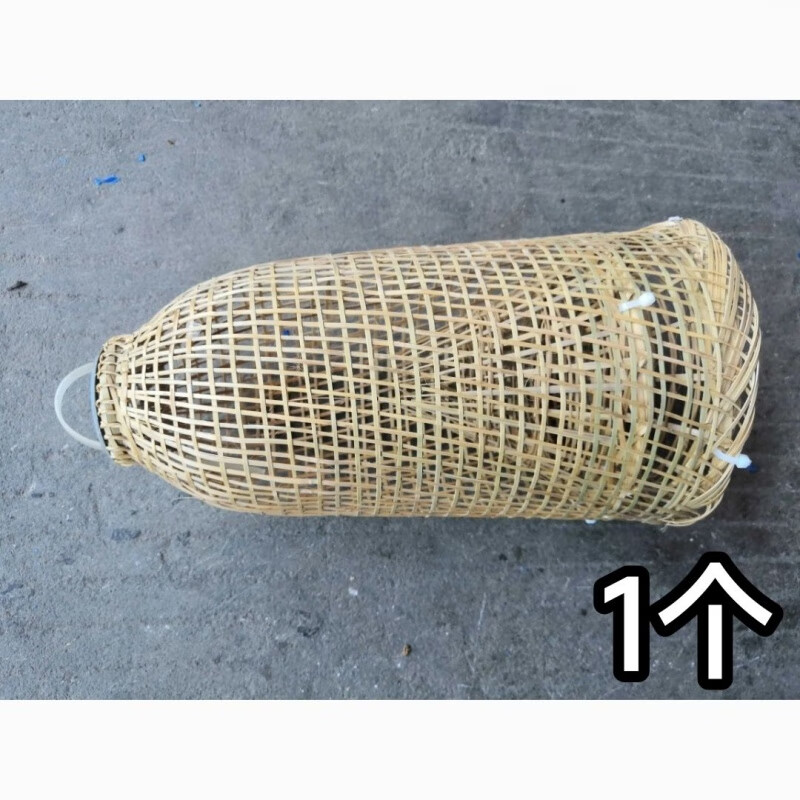 潮思汇虾笼手工编织自动捕虾捕鱼竹子搜捕捕虾工具装饰品篓鱼篓 长30