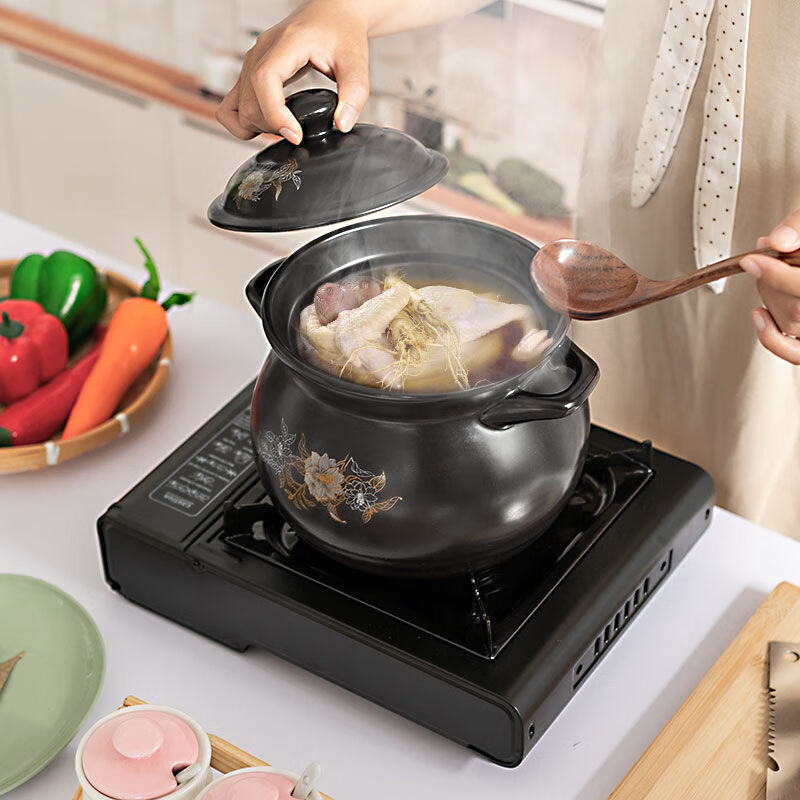 LZJV砂锅炖锅大号煲汤锅耐高温陶瓷煲汤煤气灶专用家用天燃气汤锅沙锅 试用【1.5L】1-2人 118900cm