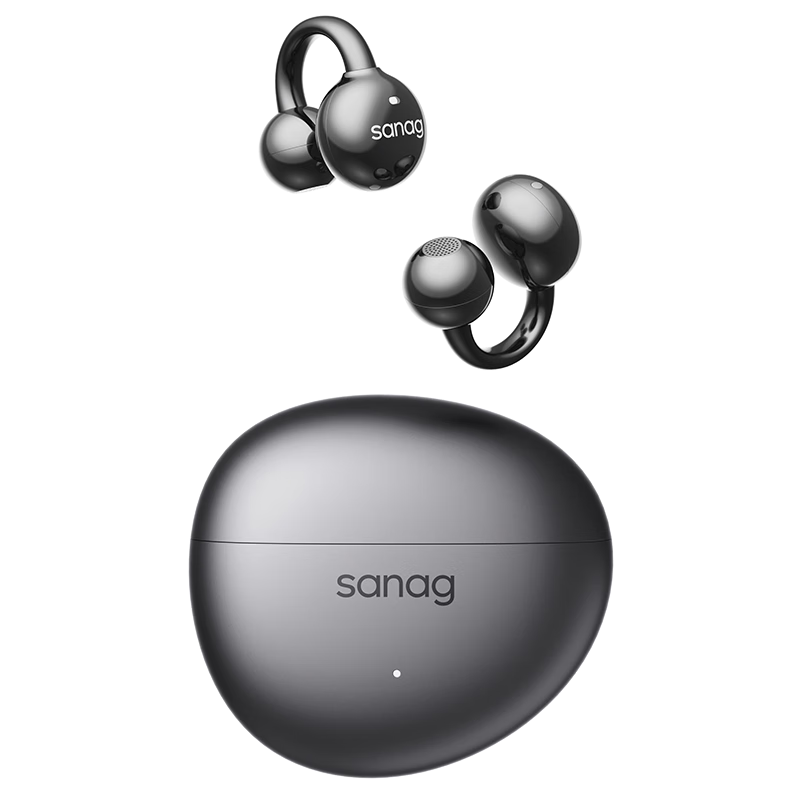 SANAG塞那S7S AI骨傳導(dǎo)藍(lán)牙耳機(jī)耳夾概念開放式無線不入耳聽力保護(hù)運(yùn)動跑步通話降噪會議耳機(jī)塞納S7S 【咨詢領(lǐng)優(yōu)惠卷】黑色+保護(hù)套
