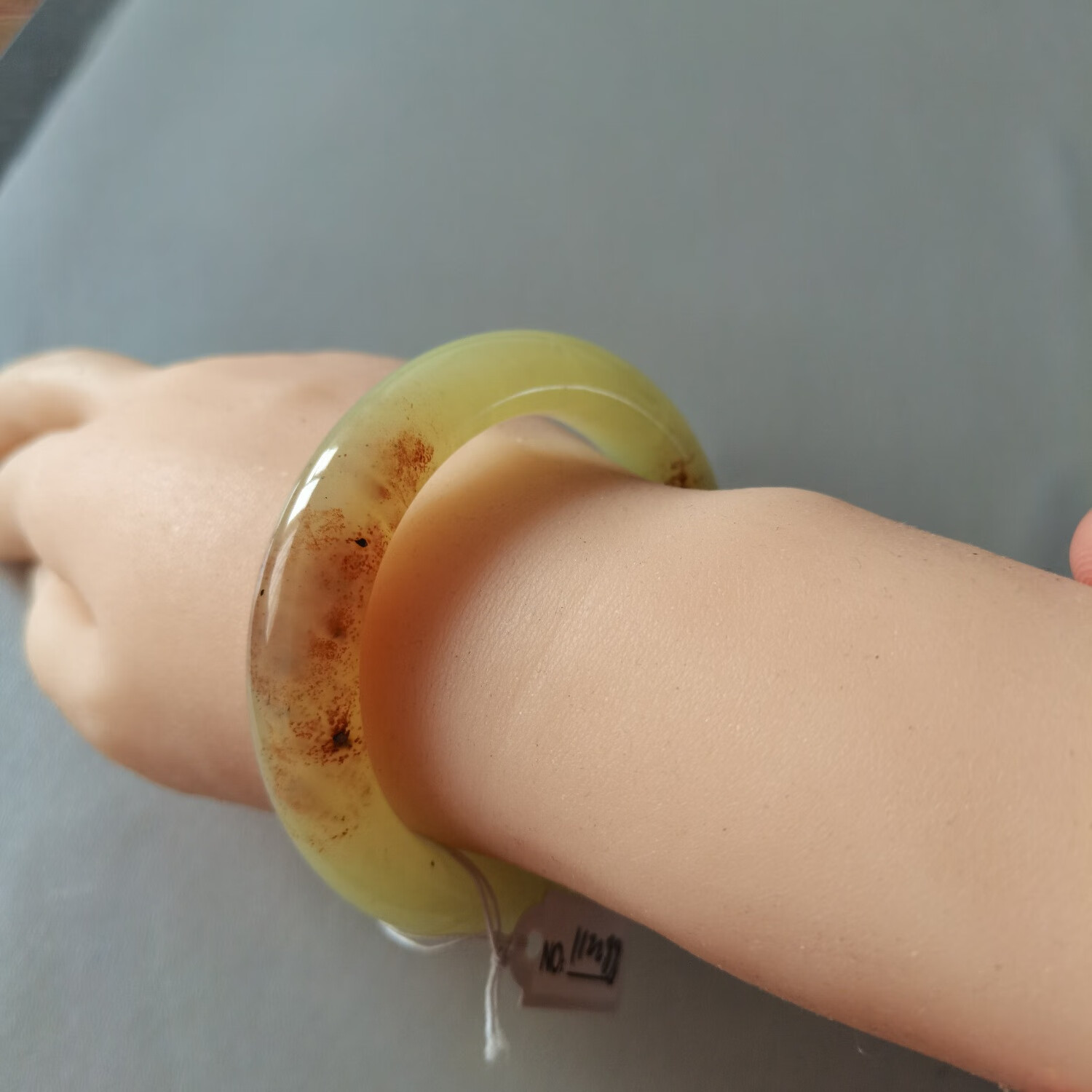 辽阳红玉朱砂红手镯 红 53