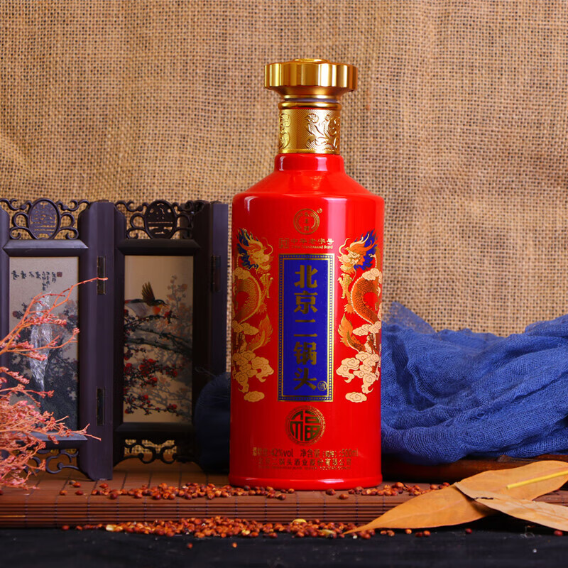 永丰牌北京二锅头 清香型纯粮食酒 婚宴喜酒 白酒整箱装 宴请送礼酒 42度 500mL 6瓶 龙福