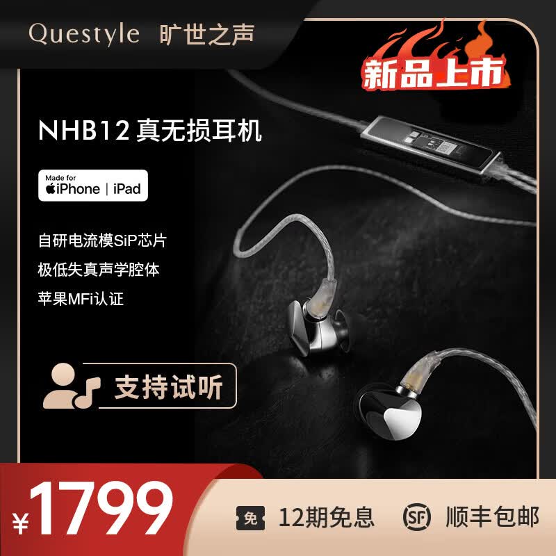 旷世之声NHB12有线HiFi真无损耳机专业入耳式监听高保真发烧便携解码耳放一体耳机 银色怎么看?