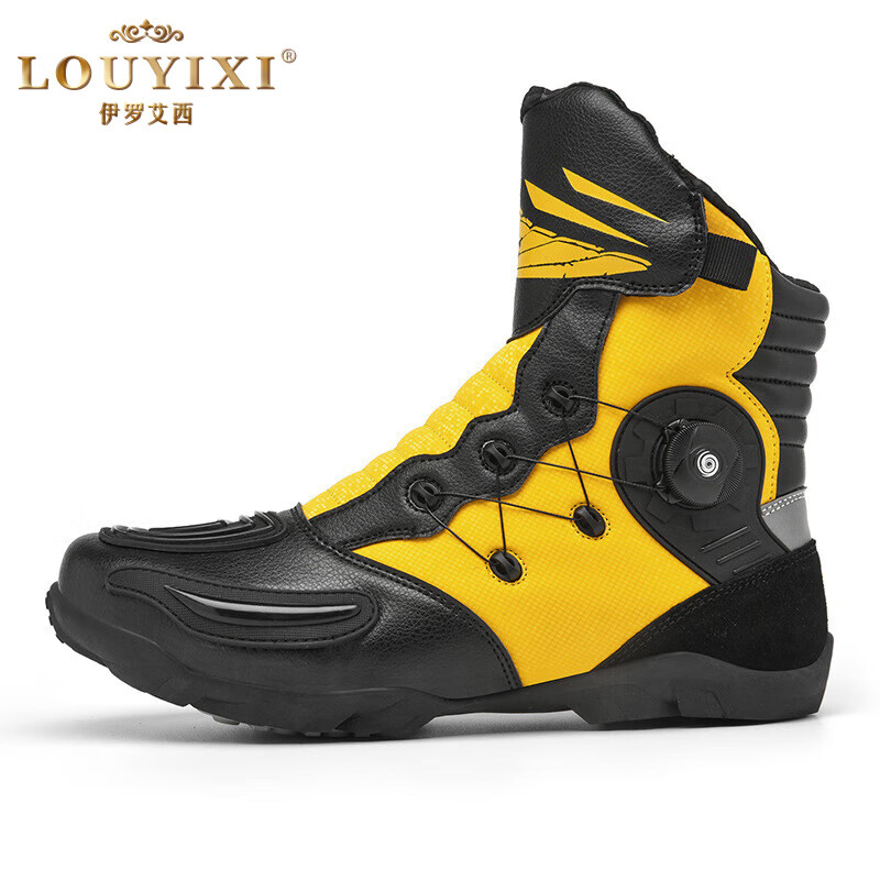 伊罗艾西品牌骑行鞋摩托车高帮2023新款高端耐磨防摔防水通勤摩托车