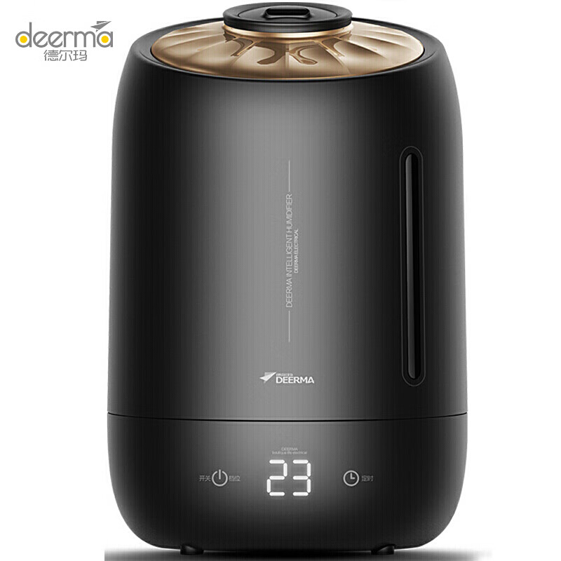 温显定时家用迷你香薰增湿办公室空气加湿器dem-f426白 德尔玛600黑