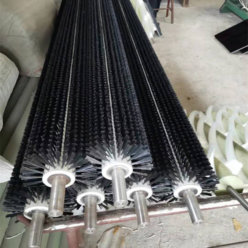 80型50型30型滚筒筛沙机毛刷辊定制尼龙丝圆形空心防堵眼除尘毛刷 总