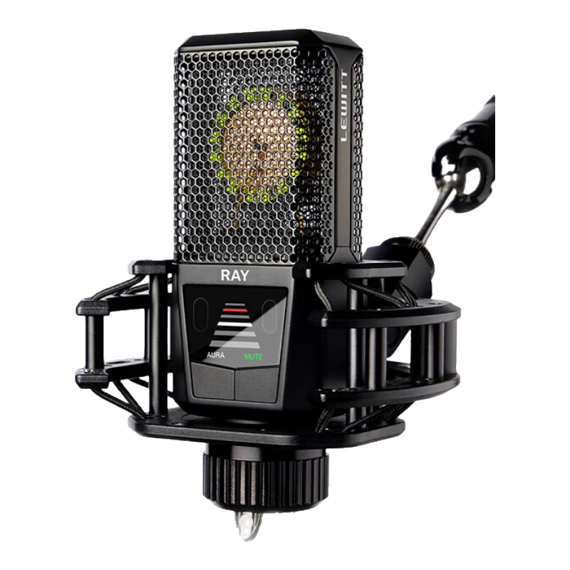 LEWITT萊維特RAY專(zhuān)業(yè)48V電容麥克風(fēng)聲卡套裝手機電腦直播k歌主播錄音專(zhuān)用距離感應調節話(huà)筒設備全套