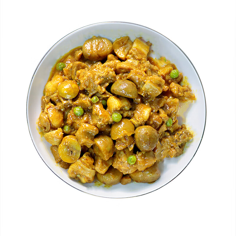 翼若天云黄金板栗鸡200克广州蒸烩煮企业店料理包速食方便米饭加热