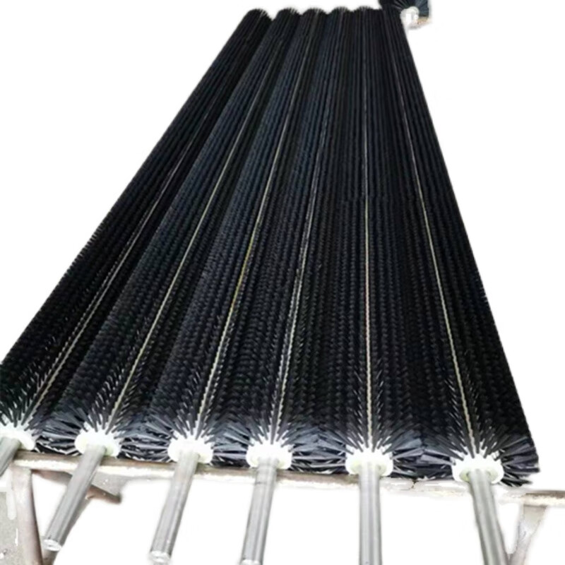 80型50型30型滚筒筛沙机毛刷辊定制尼龙丝圆形空心防堵眼除尘毛刷 总