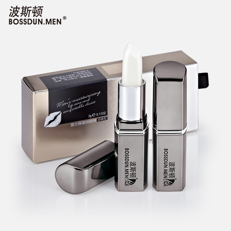 波斯顿男士润唇膏保湿滋润补水防干裂起皮男生护唇膏 3g