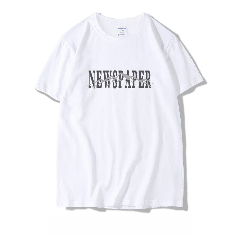 bwcw夏季字母短袖t恤男士美式潮牌打底衣服欧美百搭半截袖纯棉体恤衫