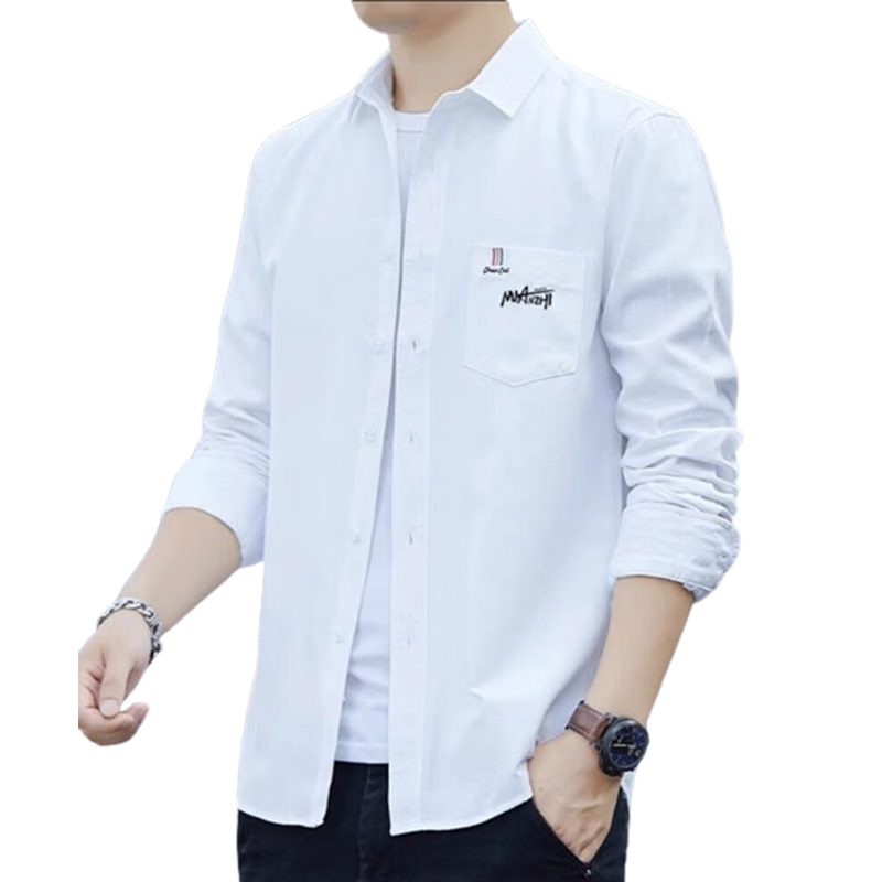 百亿补贴:棉致森马集团长袖衬衫男翻领上衣衬衣男士春秋休闲服宽松 深蓝色 XL 87元