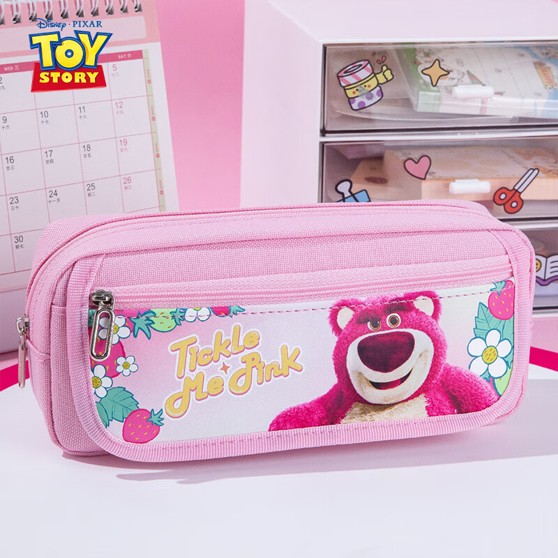 迪士尼disney草莓熊笔袋女小学生用大容量2024年女生版高颜值好看的