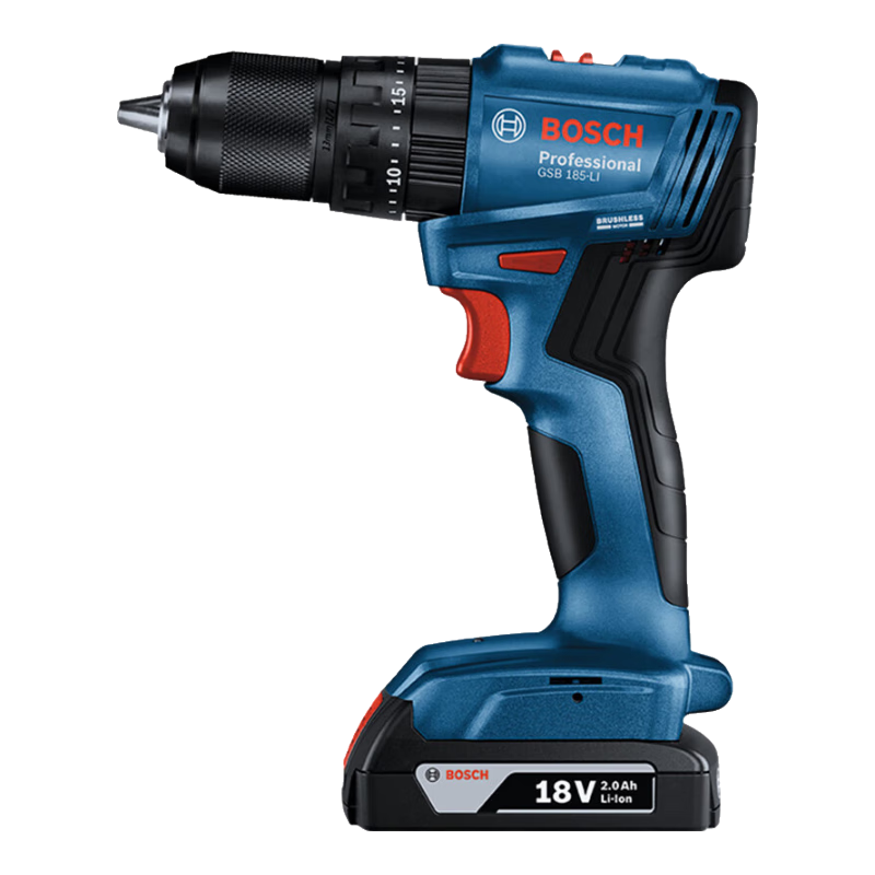 博世（BOSCH）GSB 185-LI 18V无刷锂电冲击钻充电手电钻电动螺丝刀双电+小黑侠