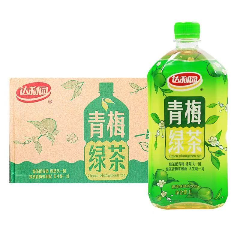 达利园青梅绿茶1L*2瓶/12瓶茶饮料聚会聚餐清爽畅饮酸甜口味促销 青梅绿茶1L*12瓶