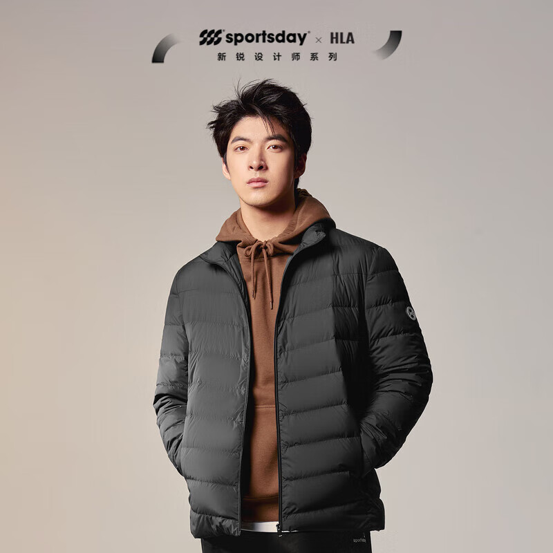 海澜之家（HLA）轻暖羽绒服男23新款【含收纳袋】SPORTSDAY保暖外套男冬季 黑色17 175/92A(L)推荐69-75kg怎么看?
